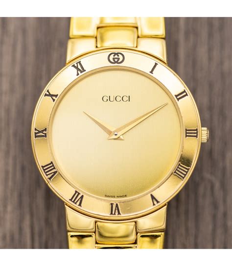 gucci quartz watch gold|Gucci quartz watch vintage.